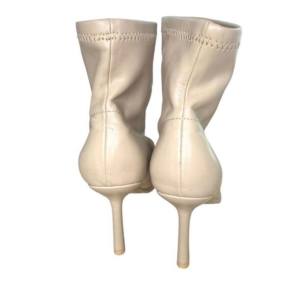 MIA Women's Barbara High Heel Booties Sz 7 Beige Almond Toe Dressy Sexy Boots - Picture 3 of 4